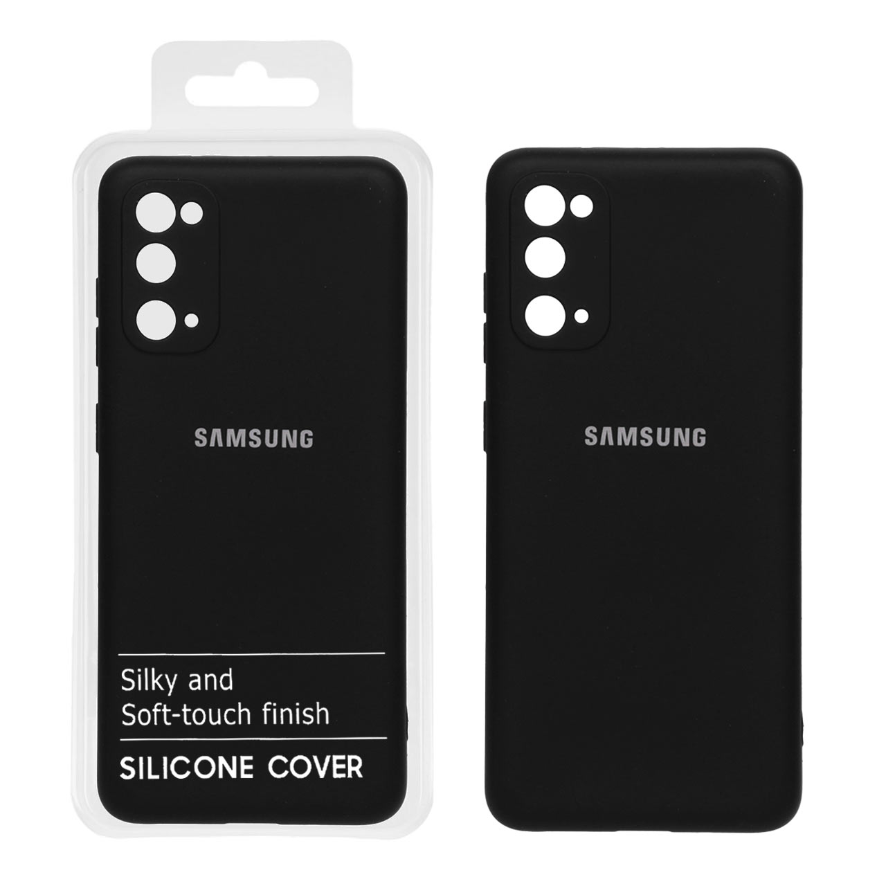 قاب نیو سیلیکون محافظ لنزدار RFF مدل Samsung S20 - مشکی (پک دار)
